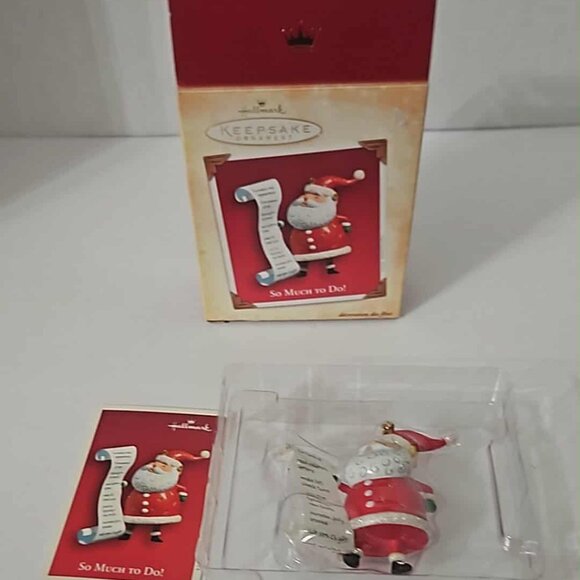 Hallmark Other - Hallmark 2004 "So Much to Do" Santa with List Keepsake Ornament Handcrafted